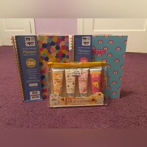 NWT 2 Planners with stickers and 4 scented hand creams